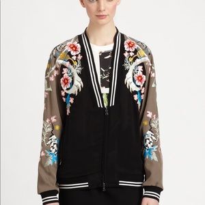 3.1 Phillip Lim Embroidered Silk Bomber
